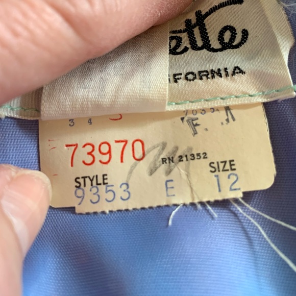 Vintage late 60s early 70s long blue dress. NWT. - Picture 16 of 16